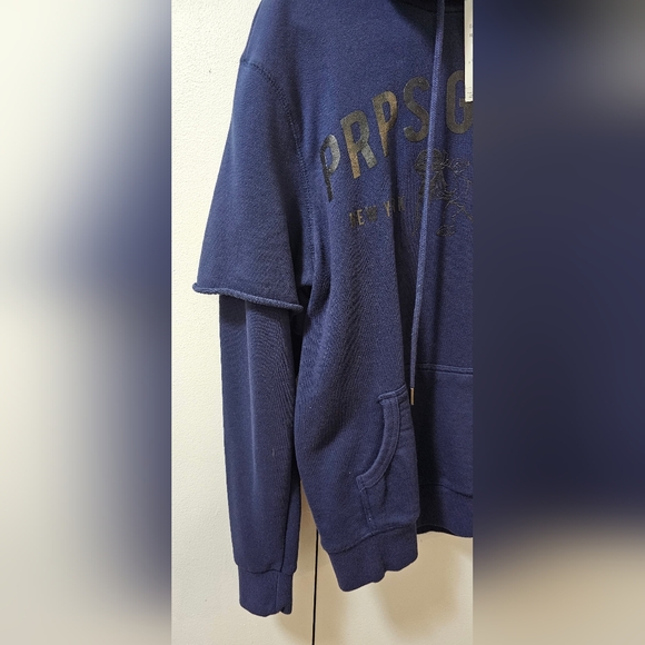 Prps Goods Japan Men's Hoodie Navy Blue Size Small Rare - Picture 4 of 10